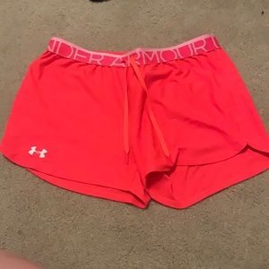 Under armor coral shorts